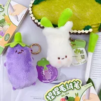 Mignon stylo de largeur d'écriture à base d'eau en plastique de 0.5mm stylo gel en peluche créatif aubergine oignon vert presser