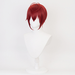 Perruque de cosplay Ainizi de 30 cm, courte, droite, orange foncé, personnage de Riddle Rosehearts, inspirée de Twisted-Wonderland - Product Image 3