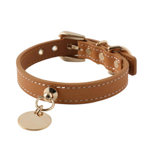 Op Maat Gemaakte Milieuvriendelijke Pu Lederen Halsband Voor Huisdieren-Verstelbare Kat-En Hondenhalsband Met Naamplaatje, Charmant Synthetisch Leer Voor Kleine Huisdieren - Product Image 3