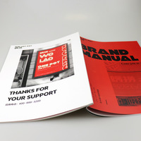 Brochure d'entreprise A4 en petite série, catalogue personnalisé, fabrication de livres, échantillon gratuit, papier verni UV double-adhésif, OEM/ODM