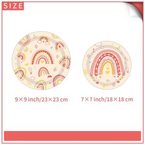 Vajilla de Papel Personalizada Estilo Bohemia para Decoración de Cumpleaños, Platos de Papel para Eventos y Fiestas - Product Image 3