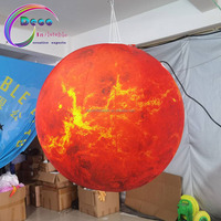 Boule de lune gonflable géante Led, globe de lune gonflable pour décoration