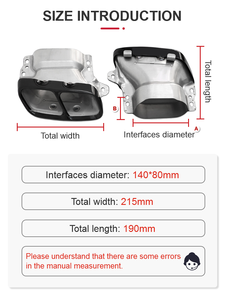 Embouts d'échappement SYPES pour Mercedes Benz W176 W177 A180 A200 A260 up <span class=keywords><strong>A45</strong></span> CLA45 GLA45 304 Acier inoxydable Double embout carré de silencieux - Product Image 5