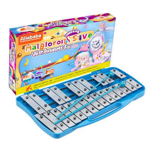 Metalófono SG 25N Azul y Plateado, Instrumento Musical de Juguete con Mazos para Niños - Product Image 3