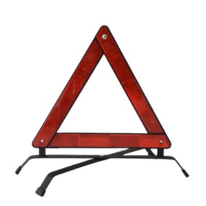 El panel reflectante de ensanchamiento de 5cm y el diseño del soporte ponderado mejoran la señal de advertencia triangular antirviento reflectante - Product Image 1