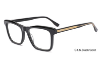 Vente en gros de montures de lunettes de vue carrées épaisses en acétate vintage