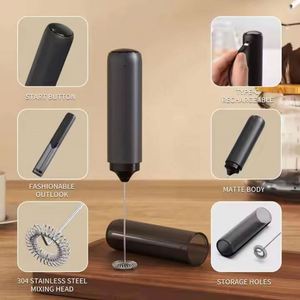 Rechargeable Milk Frother With Sleeve <b>Coffee</b> Frother Handheld Foam <b>Maker</b> <b>Coffee</b> Tool - Product Image 6