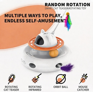Bestverkochte elektrische slimme katten speeltje laser veertjes teaser wand katten draaischijf Whack-A-Mole zelfvermaakend huisdierbenodigdheden - Product Image 2