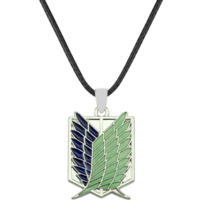 Collier Anime <span class=keywords><strong>attaque</strong></span> sur Titan, pendentifs ailes <span class=keywords><strong>de</strong></span> liberté scout Legion collier Couple pour Fans Collection - Product Image 1