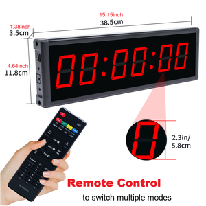 Reloj de Pared Digital LED Portátil GANXIN de 2.3 Pulgadas, Temporizador de Intervalos Multifuncional para Gimnasio y Fitness con Control Remoto y Botón - Product Image 2