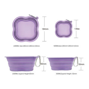 وعاء قابل للطي للكلاب والقط وعاء شرب قابل للطي من السيليكون للحيوانات الأليفة وعاء ماء شرب قابل للطي محمول للخارج - Product Image 5