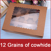 Boîte à Muffin en papier avec fenêtre, blanche, transparente, personnalisée, 1, 2, 4, 6 trous, emballage pour gâteaux