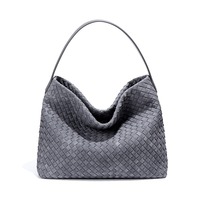 Sac fourre-tout tissé pour femmes, sac à main en cuir vegan tendance, grand sac de plage d'été pour les voyages