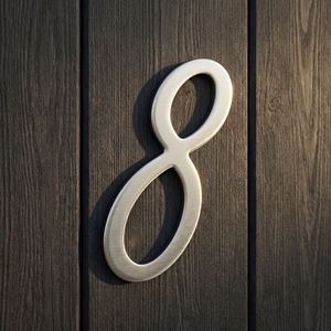 Targa per Porta Moderna in Acciaio Inossidabile Resistente all'Acqua per Appartamenti, Ville, Hotel e Residenze con <span class=keywords><strong>8</strong></span> Numeri Civici e Garanzia di 3 Anni - Product Image 1