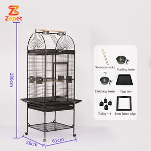 Cage à oiseaux <span class=keywords><strong>en</strong></span> acier inoxydable robuste avec accessoires, grande cage à <span class=keywords><strong>canaris</strong></span> d'extérieur, <span class=keywords><strong>volière</strong></span> portable, grandes cages à oiseaux à vendre - Product Image 6