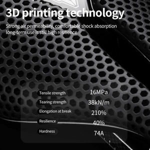 Selle de vélo en fibre de carbone imprimée en 3D TOSUOD, douce, massante, ventilée, confortable, respirante, légère, unisexe, pour adultes, été - Product Image 6