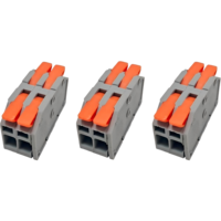 Connecteur de câblage à levier LT-611-2 2 entrées 2 sorties, borne compacte à ressort 40A 450V pour fils de cuivre massifs 1-6mm² et fils de cuivre toronnés 1-4mm²