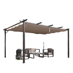 PERFECT COLLECTION Pergola/Gazebo Moderne en Cèdre/Fer/Aluminium Écologique, Durable, Résistant aux Intempéries, avec LED, Étanche pour l'Extérieur - Product Image 1