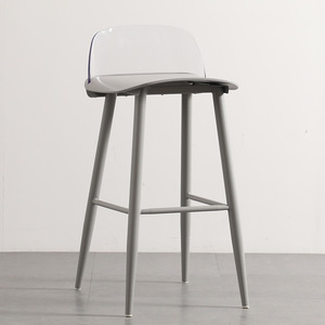 Luxury Nordic Modern Minimalist High-Legged Bar <b>Stools</b> PP Carbon Steel Frame Durable Strong Commercial Use Chairs <b>Dining</b> Coffee - Product Image 1