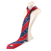 Cravates d'uniforme d'entreprise en polyester tissé à rayures, personnalisables, pour le gouvernement, en gros