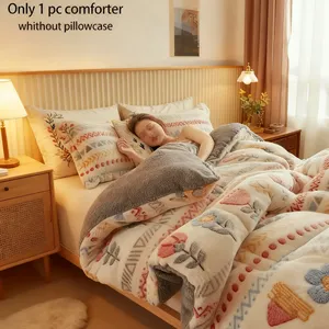 <span class=keywords><strong>Couette</strong></span> Moderne en Flanelle de Lait à Motif Floral, Douce <span class=keywords><strong>et</strong></span> <span class=keywords><strong>Chaude</strong></span> pour l'Hiver, Vente en Gros Usine, Utilisation Maison <span class=keywords><strong>et</strong></span> Hôtel, Lavable en Machine - Product Image 3