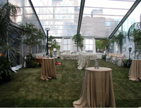Tente de Réception 10x40 20x50 Transparente Robuste pour Mariage Événementiel, Chapiteau de Toit Transparent pour 400 Personnes en Extérieur