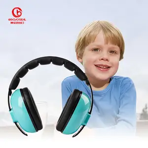 Bando pelindung pendengaran anak lelaki perempuan, headphone Earphone nirkabel penghilang kebisingan bayi tidur aman untuk anak-anak