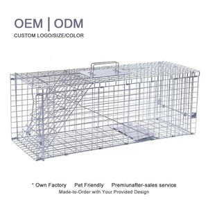 Nouvelle cage à chat pliable entièrement automatique, extra large, robuste et solide, avec fermeture à bouton, directement de l'usine, pour le sauvetage des animaux. - Product Image 1