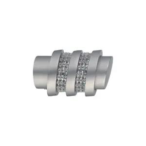 다이아몬드 디자인 커튼로드 최종 철 트위스트 커튼로드 싱글 및 더블 커튼 홀더가있는 25mm