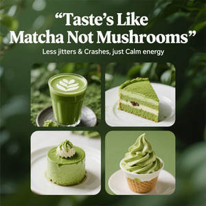 Supplément de thé Matcha améliorer l'immunité de soutien de la mémoire <span class=keywords><strong>cognitive</strong></span> promouvoir la santé intestinale améliorer l'humeur stimuler la poudre de Matcha aux champignons - Product Image 4