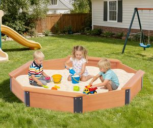 Couverture de <span class=keywords><strong>bac</strong></span> à <span class=keywords><strong>sable</strong></span> 64''x56''x8.5'' pour enfants de 0 à 24 mois, <span class=keywords><strong>bac</strong></span> à <span class=keywords><strong>sable</strong></span> en bois pour jeux en plein air, grand <span class=keywords><strong>bac</strong></span> à <span class=keywords><strong>sable</strong></span> avec 4 bancs, installation rapide et facile - Product Image 2