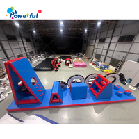 Nouvel ensemble d'équipements gonflables Ninja Warrior pour parc de trampolines, parcours d'obstacles gonflable commercial pour adultes et enfants