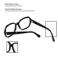 Montures de lunettes optiques unisexes surdimensionnées ovales à monture complète en acétate, sans prescription, logo personnalisé, plusieurs couleurs