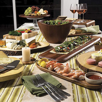 La maison Restaurant Acacia Bois Yuans Bao Forme Épissage Salade Pâte Bol En Bois Décoratif Bol En Bois Bol Pour La Salade