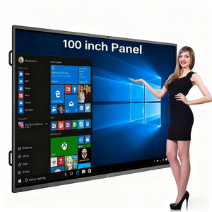 55 65 75 85 86 98 110 inch Bút ngón tay cảm ứng tương tác màn hình phẳng 4K <span class=keywords><strong>LCD</strong></span> kỹ thuật số tương tác bảng thông minh cho các trường học giảng dạy - Product Image 1