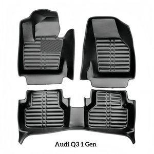 Alfombrillas de Coche de Cuero 5D, Juego Completo Ecológico, 10 mm de Grosor, Diseño EVA, Alta Cobertura, Fácil de Limpiar, para <span class=keywords><strong>Audi</strong></span> Q3 Q5 <span class=keywords><strong>Q7</strong></span> A1 A3 A6 - Product Image 1