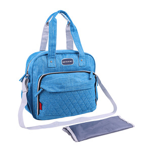 Sac à couches de grande capacité en tissu Oxford imperméable, sac de sortie pour bébé et maternité, 33x36x18cm, gris, rouge, bleu - Product Image 4