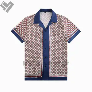 Blusa de verão masculina de manga curta, blusa de marca famosa com estampa de roupas de luxo, novo design, novidade em 2023