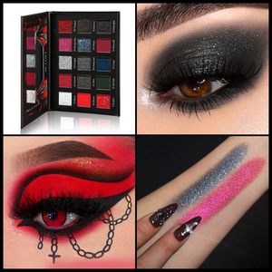 Palette de fards à paupières Halloween 15 couleurs, haute pigmentation, mat et scintillant, imperméable, maquillage professionnel pour le visage et le corps - Product Image 6