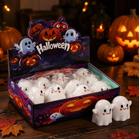 Jouets de décompression musicaux à modeler en boue, en forme de fantôme amusant, pour Halloween aux États-Unis, avec son claquant et son ressort de résonance