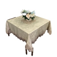 Nappe carrée de style européen, anti-poussière, écologique, réutilisable, en tissu, pour tables à thé, tables de mahjong et tables à manger