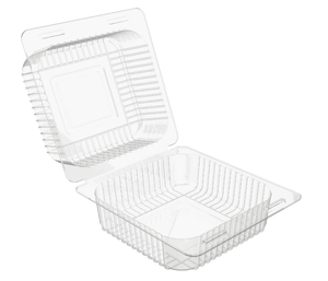Rõ Ràng Nhựa Bản Lề Có Container Vật Liệu Vật Nuôi Vỏ Sò Cho Sushi Takeout Thực Phẩm Đồ Ăn Nhẹ Bánh Slice Cho Cookie Salad - Product Image 3