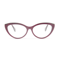 Gafas Ópticas de Ojo de Gato para Mujer, Montura Completa de Acetato y Lentes de PC para Uso Diario