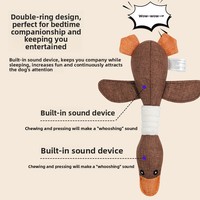 Mainan Hewan Boneka Isi Sendiri Bentuk Anjing, Bebek Linen, Angsa Liar, Tahan Gigitan, Interaktif, Berbunyi, dan Dapat Digigit