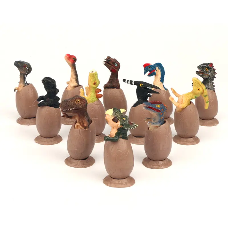 Mainan model simulasi telur dinosaurus PVC, dinosaurus Mini 6 cm dengan setelan telur dinossauro pelucia brinquedos
