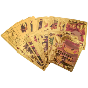 Anime Products 55 pcs/box Pack de cartes Pokemoned Rate Cartoon Full Color Black Gold Sliver Gold Foil Collectible Card Game - Product Image 5
