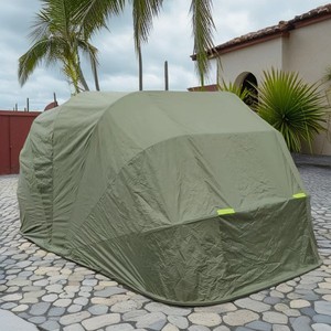 Amas Abrigo Móvel Dobrável para Carro, Tenda Portátil de Aço Inoxidável, Semi-Automática, Simples, Cobertura Externa para Carro - Product Image 1