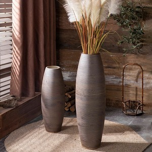 Vases rustiques modernes Grand vase en grès vieilli Poterie en <span class=keywords><strong>terre</strong></span> <span class=keywords><strong>cuite</strong></span> Grands vases décoratifs - Product Image 4