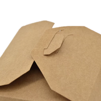 Boîte d'emballage alimentaire rigide jetable biodégradable pour restaurant, 16, 26, 32 oz, avec laminage mat, boîte à nouilles personnalisée à emporter