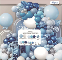 Kit de décoration transfrontalier avec guirlande de ballons en latex pour Noël, anniversaires, Fête des Mères et fêtes du Ramadan - Fournitures de scène avancées